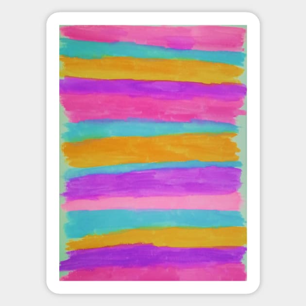 Summer Cabana Stripes Sticker by DanielleGensler